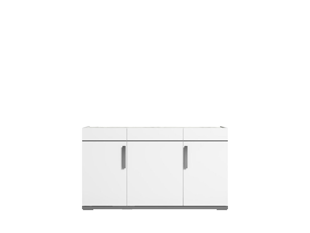 White glossy buffet in contemporary style by Status Italy