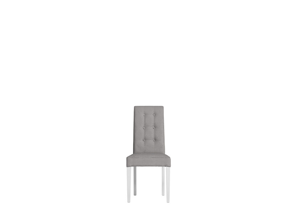 Gray & white contemporary dining chair by Status Italy