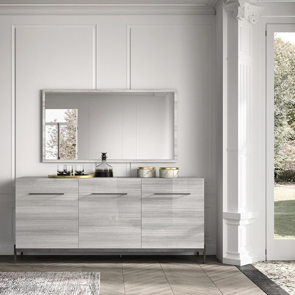 Contemporary glossy gray buffet by Status Italy