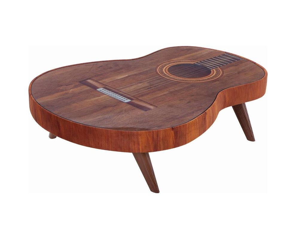 Acoustic guitar deck-like coffee table by Istikbal