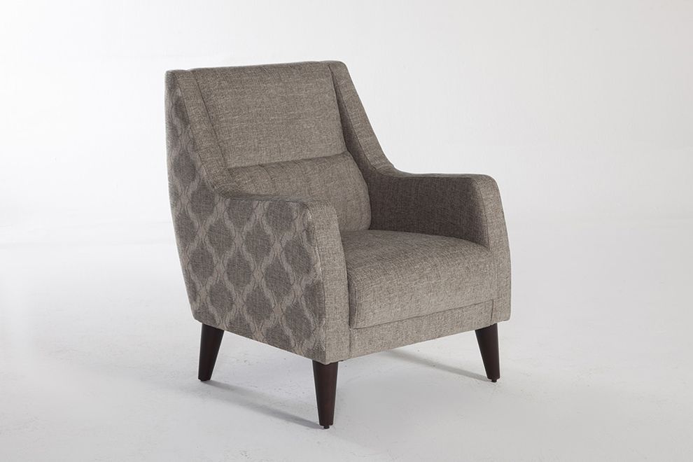 Accent gray fabric casual style chair by Istikbal