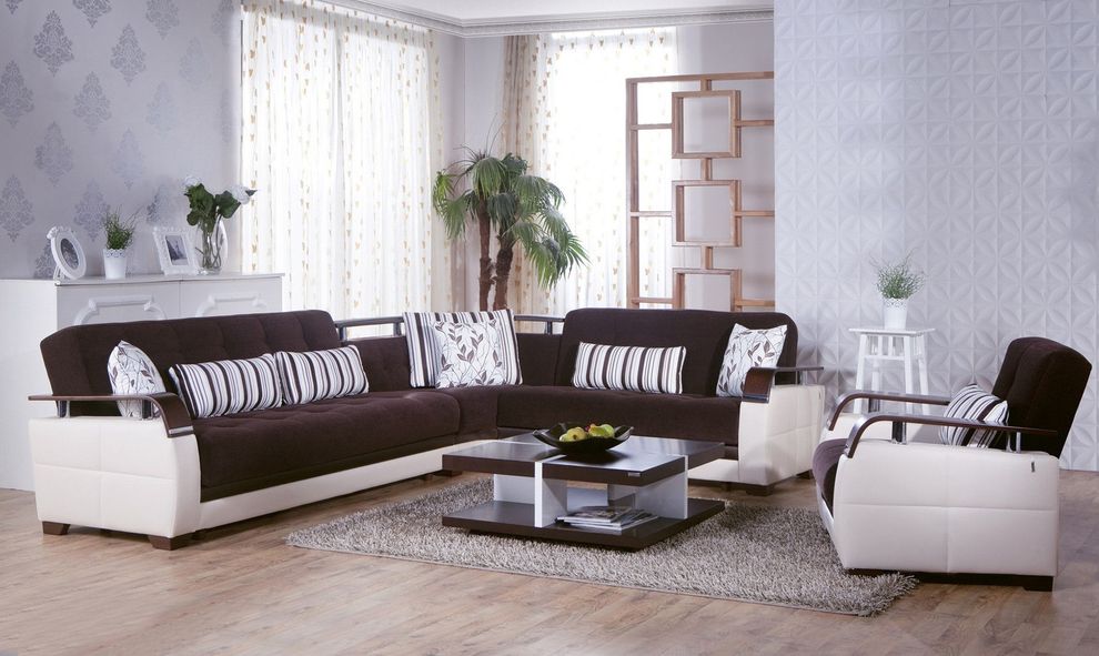 Modern sleeper sofa sectional & chair set by Istikbal