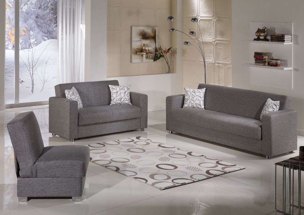 Image gray storage sofa / sofa bed in casual style by Istikbal