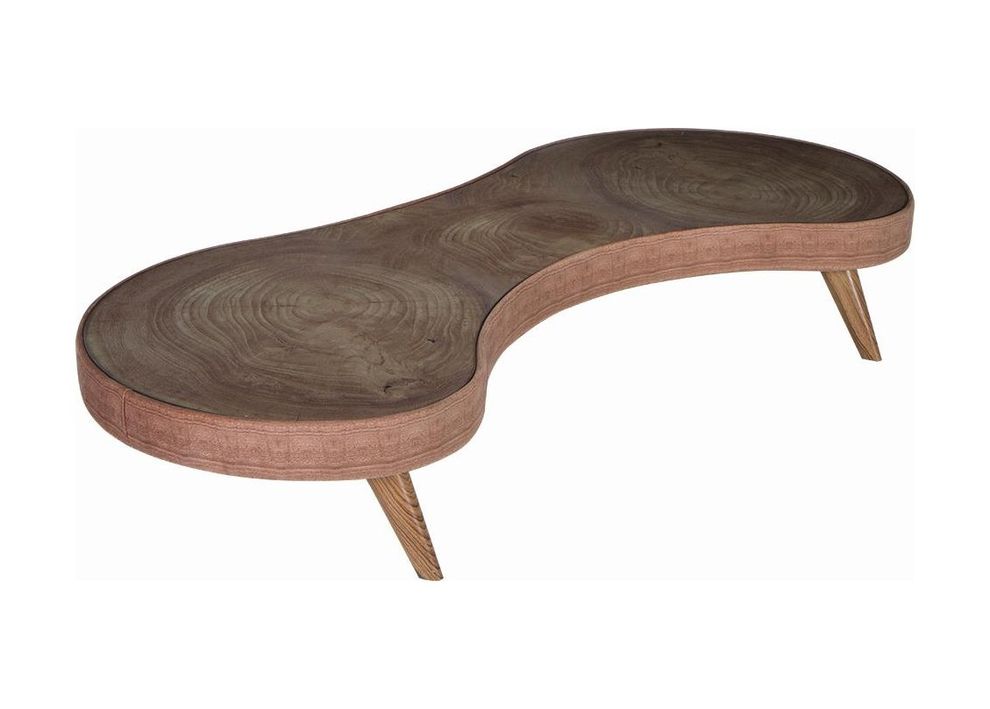 Wood chunk top coffee table by Istikbal
