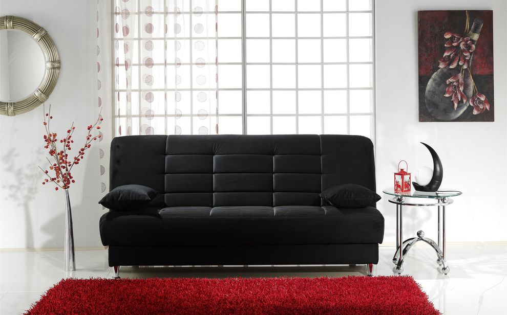 Modern affordable black fabric sleeper sofa bed by Istikbal