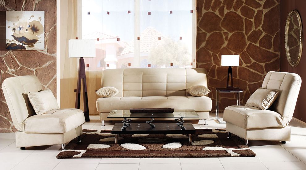Modern affordable beige fabric sleeper sofa bed by Istikbal