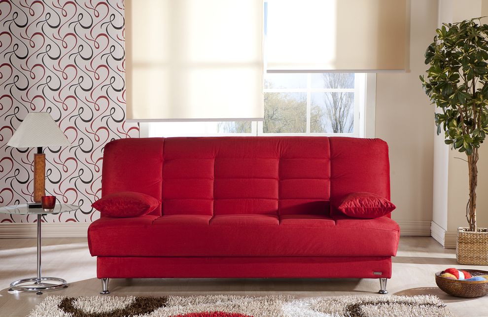 Modern affordable red fabric sleeper sofa bed by Istikbal
