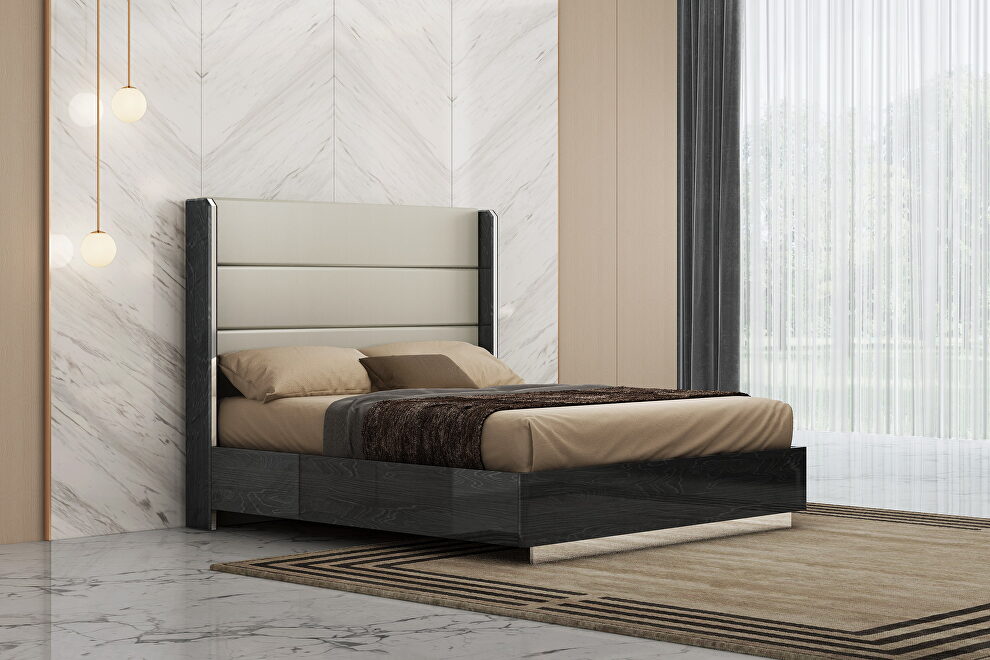 Bed queen, high gloss gray by Whiteline 