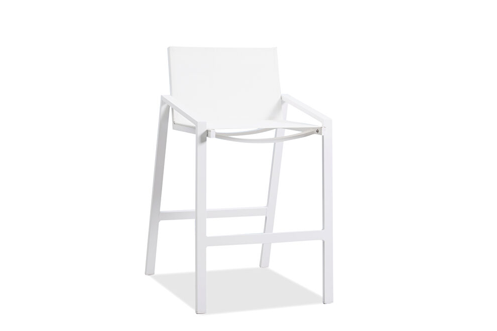 Rio indoor/outdoor aluminum textyline bar chair by Whiteline 