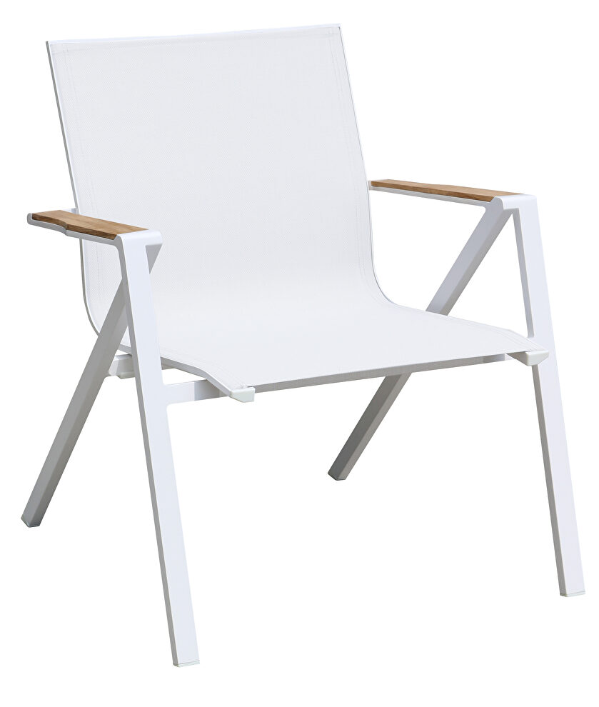 Soho  indoor / outdoor armchair white aluminium by Whiteline 