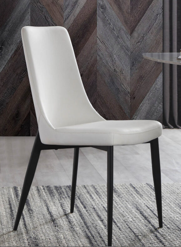 Luca dining chair white faux leather by Whiteline 