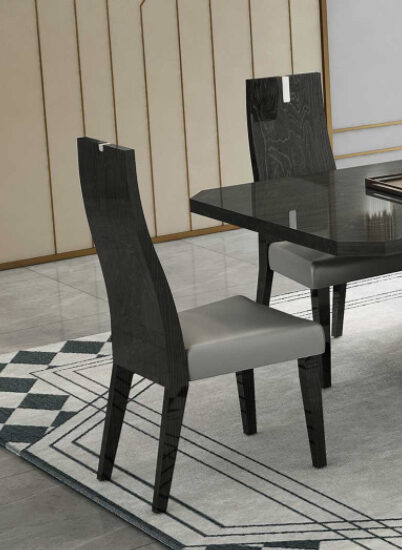 Los angeles dining chair high gloss gray by Whiteline 