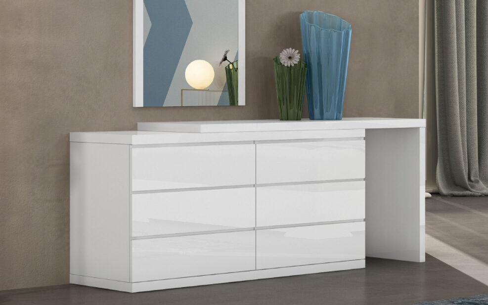 Anna/eddy single and double dresser extension white by Whiteline 