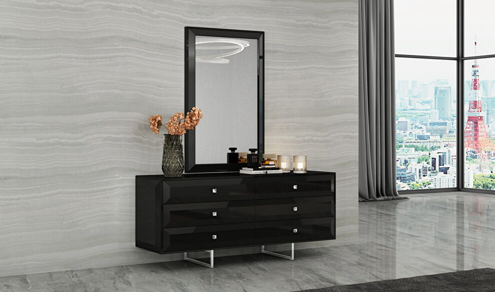 Abrazo dresser, high gloss black by Whiteline 