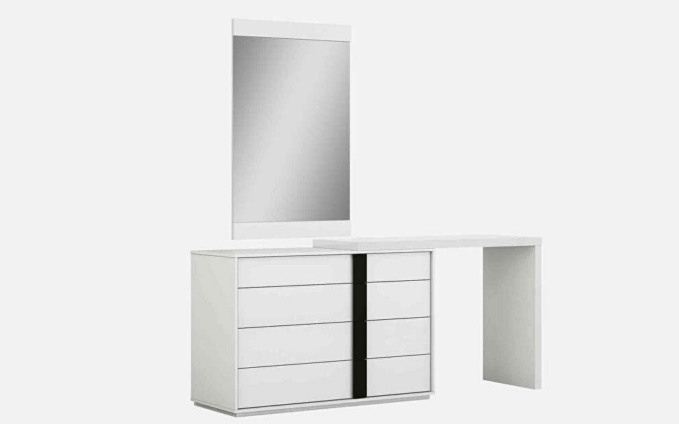 Kimberly single and double dresser extension white by Whiteline 