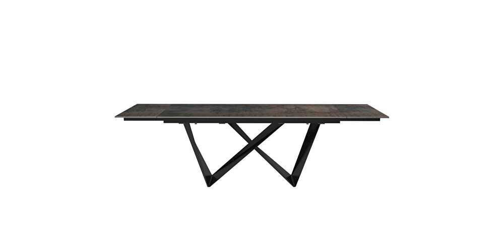 Extendable dining table, ceramic top by Whiteline 