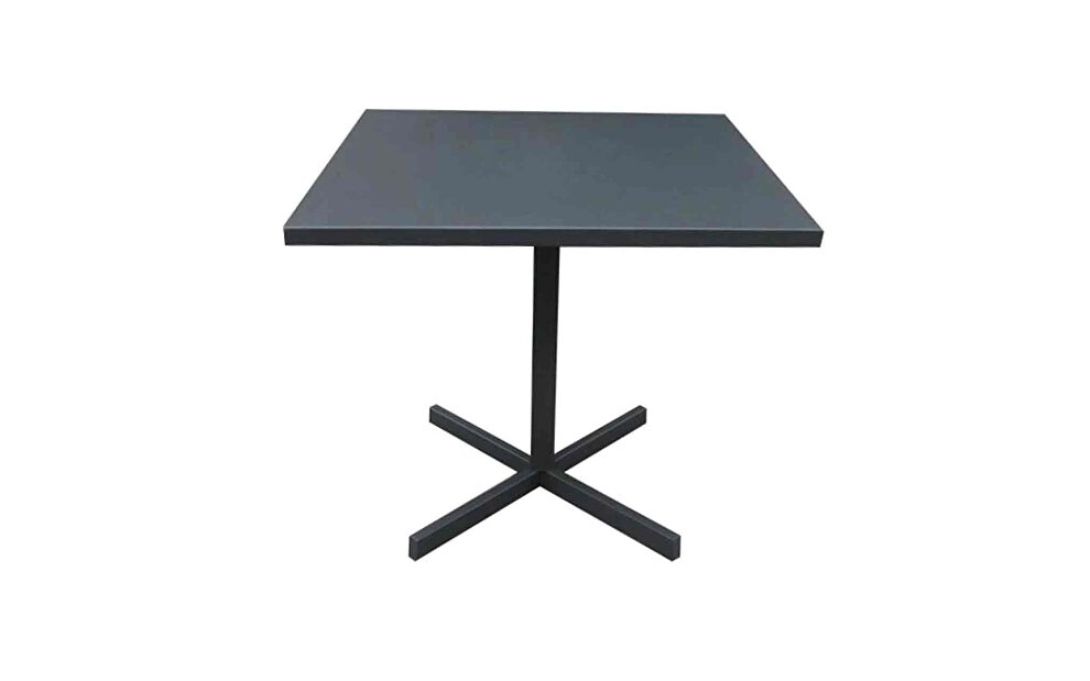 Indoor/outdoor folding square dining table in gray steel by Whiteline 