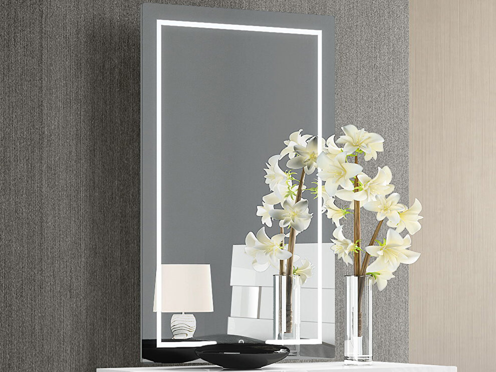 Rectangle mirror with led by Whiteline 