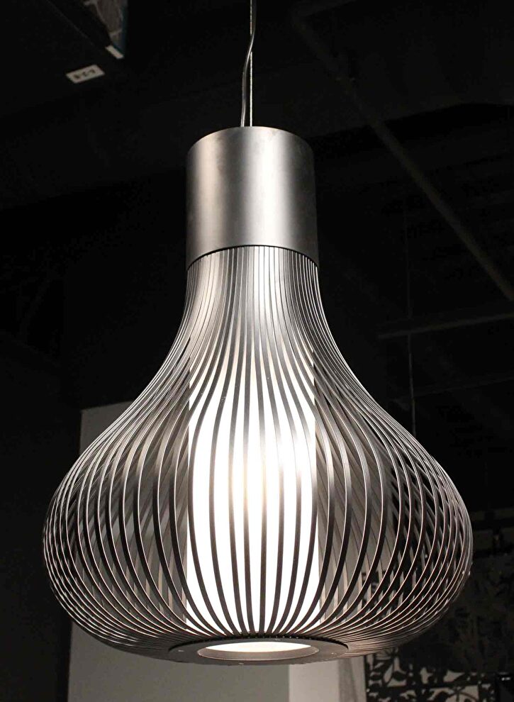 Pendant lamp carbon steel white by Whiteline 