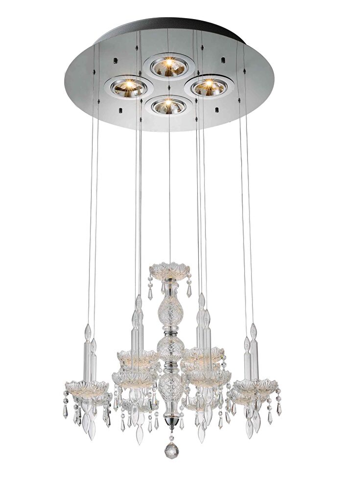 Pendant lamp clear glass and crystal by Whiteline 
