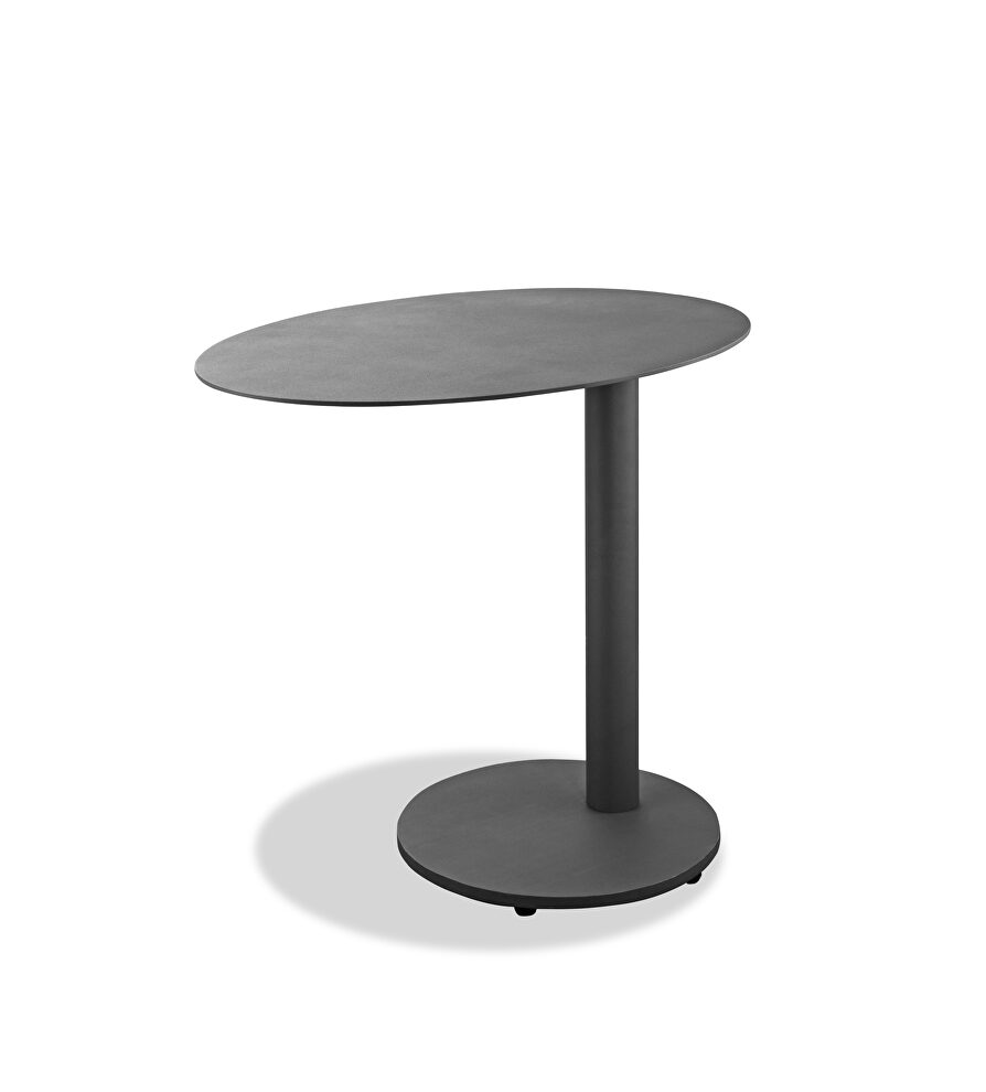 Indoor/outdoor aluminum side table with steel base by Whiteline 