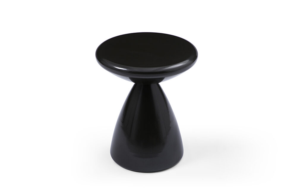 Black metal structure side table by Whiteline 