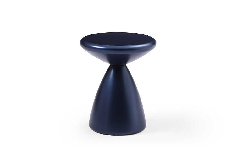 Navy blue metal structure side table by Whiteline 