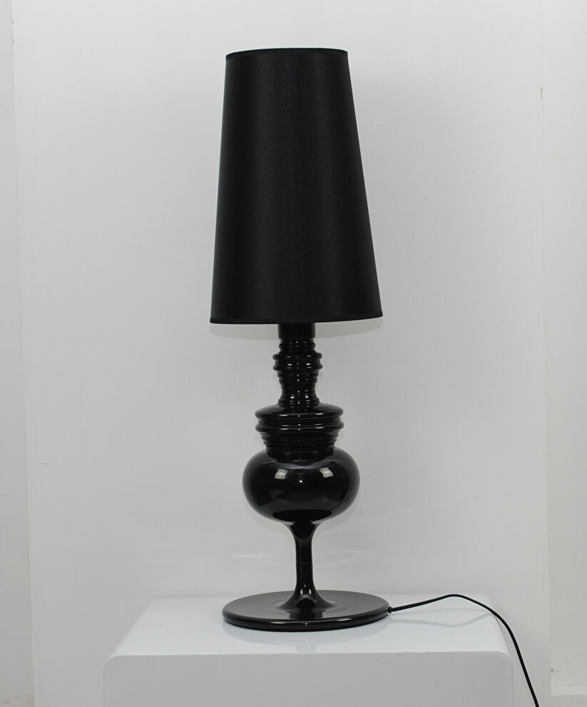 Table lamp black carbon steel fabric by Whiteline 