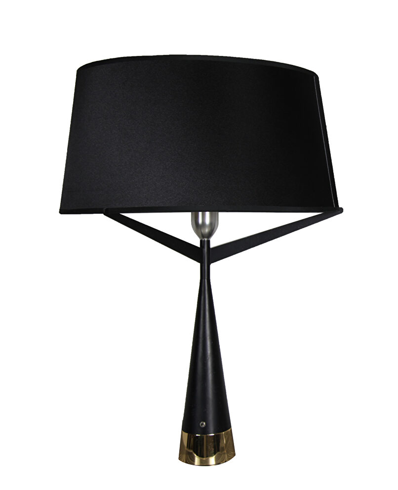 Table lamp black carbon steel base by Whiteline 