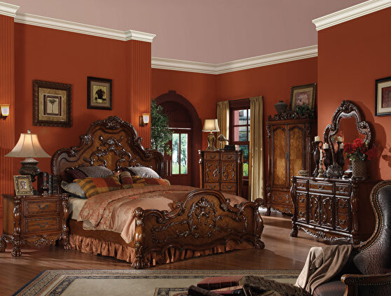 Cherry oak eastern king bed
