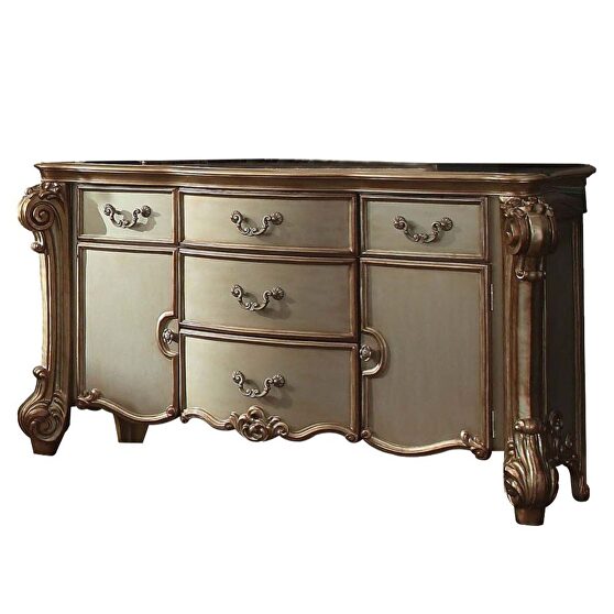 Gold patina & bone dresser