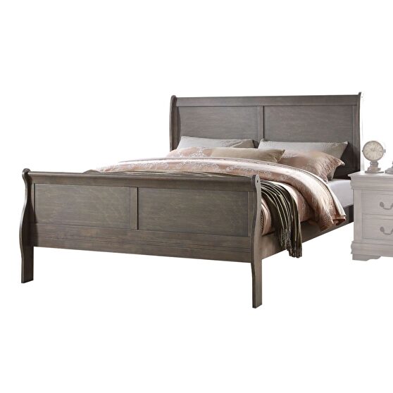 Antique gray twin bed