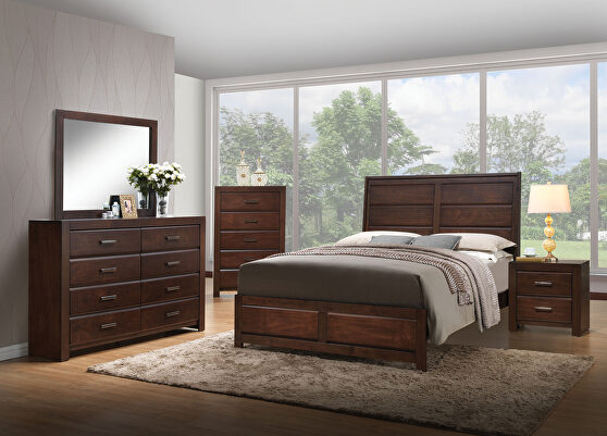 Walnut queen bed