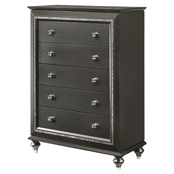 Metallic gray chest in casual style