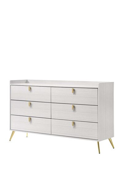 Black & white finish contemporary dresser