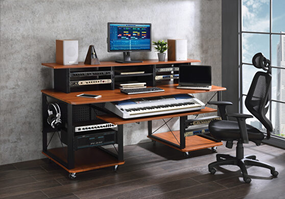 Cherry & black finish rectangular music desk