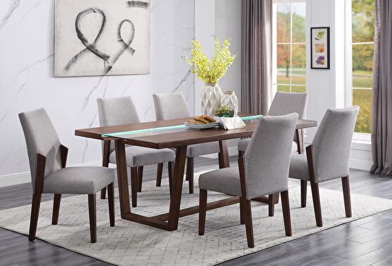 Brown finish dining table