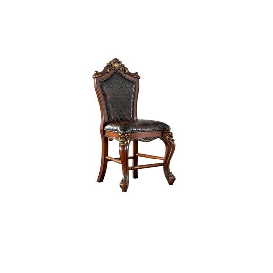 Cherry oak & pu counter height chair
