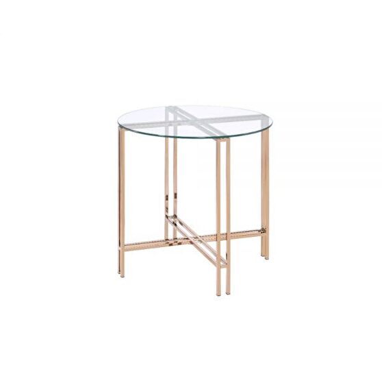 Champagne finish end table