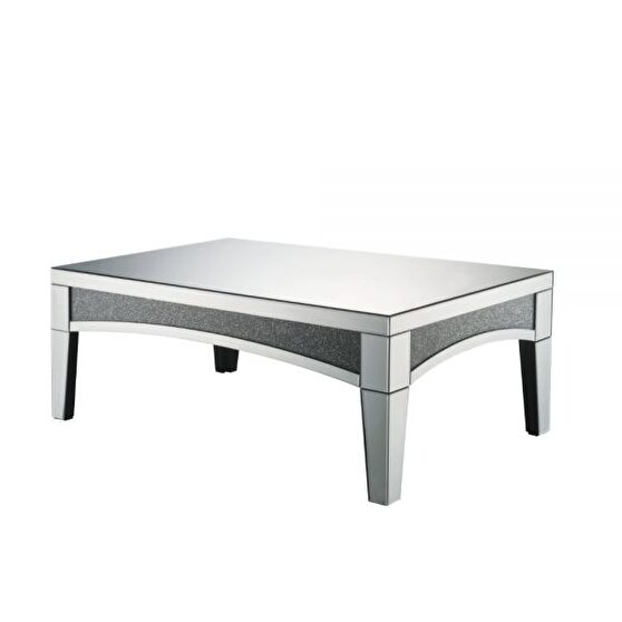 Mirrored & faux stones coffee table