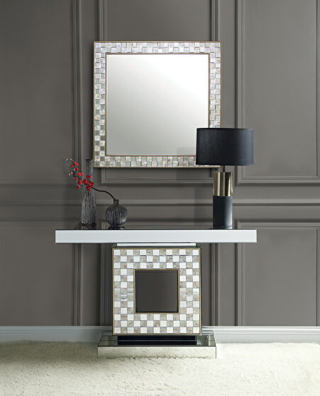Mirrored & mother of pearl console table