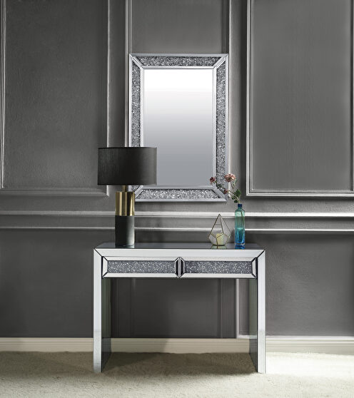 Small glam style console table w/ optional mirror
