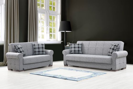 Casual style sofa bed / couch w/ storage