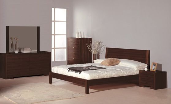 Urban style wenge wood European designer bed
