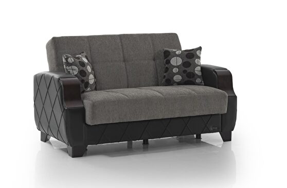 Floket gray loveseat w/ storage