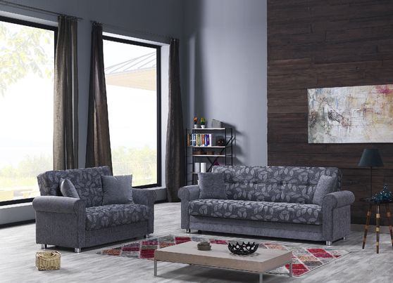 Gray chenille fabric casual living room sofa