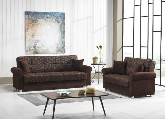 Brown chenille fabric casual living room sofa