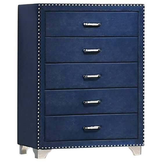 Pacific blue velvet chest