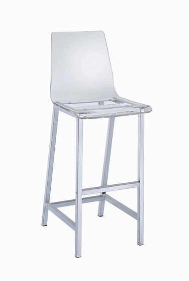 Contemporary clear acrylic bar stool