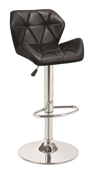 Pair of modern bar stools in black